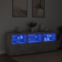 Betongraues Sideboard mit LED-Leuchten 181,5 x 37 x 67 cm von , Sideboards - Ref: Foro24-3209005, Preis: 205,65 €, Rabatt: %