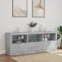 Betongraues Sideboard mit LED-Leuchten 181,5 x 37 x 67 cm von , Sideboards - Ref: Foro24-3209005, Preis: 205,65 €, Rabatt: %