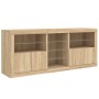 Sideboard with LED lights Sonoma oak 181.5x37x67 cm by , Sideboards - Ref: Foro24-3209039, Price: 198,71 €, Discount: %