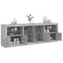 Betongraues Sideboard mit LED-Leuchten 202x37x67 cm von , Sideboards - Ref: Foro24-3209047, Preis: 213,24 €, Rabatt: %