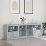 Concrete gray sideboard with LED lights 202x37x67 cm by , Sideboards - Ref: Foro24-3209047, Price: 213,24 €, Discount: %