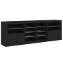 Sideboard with LED lights black 202x37x67 cm by , Sideboards - Ref: Foro24-3209045, Price: 222,72 €, Discount: %