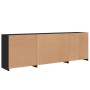 Sideboard with LED lights black 202x37x67 cm by , Sideboards - Ref: Foro24-3209045, Price: 222,72 €, Discount: %