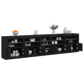 Aparador con luces LED negro 283x37x67 cm de , Aparadores - Ref: Foro24-3209024, Precio: 304,99 €, Descuento: %