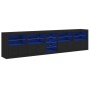 Aparador con luces LED negro 283x37x67 cm de , Aparadores - Ref: Foro24-3209024, Precio: 323,77 €, Descuento: %