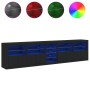 Aparador con luces LED negro 283x37x67 cm de , Aparadores - Ref: Foro24-3209024, Precio: 323,77 €, Descuento: %