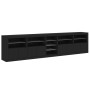 Aparador con luces LED negro 283x37x67 cm de , Aparadores - Ref: Foro24-3209024, Precio: 323,77 €, Descuento: %