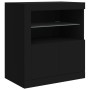 Aparador con luces LED negro 283x37x67 cm de , Aparadores - Ref: Foro24-3209024, Precio: 323,77 €, Descuento: %