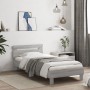 Sonoma gray engineered wood bed with headboard 90x200 cm by , Beds and slatted bases - Ref: Foro24-838538, Price: 83,10 €, Di...