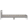 Cama con cabecero madera de ingeniería gris Sonoma 90x200 cm de , Camas y somieres - Ref: Foro24-838538, Precio: 83,10 €, Des...