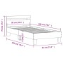 Sonoma gray engineered wood bed with headboard 90x200 cm by , Beds and slatted bases - Ref: Foro24-838538, Price: 83,10 €, Di...