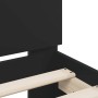 Bed frame with headboard and LED lights black 140x200 cm by , Beds and slatted bases - Ref: Foro24-3207547, Price: 198,61 €, ...