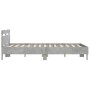 Concrete gray engineered wood bed with headboard 140x190 cm by , Beds and slatted bases - Ref: Foro24-3207437, Price: 153,08 ...