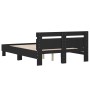 Estructura cama con cabecero madera ingeniería negro 120x190 cm de , Camas y somieres - Ref: Foro24-3207449, Precio: 125,27 €...