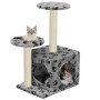 Rascador para gatos con poste de sisal 60 cm huellas gris de vidaXL, Mobiliario para gatos - Ref: Foro24-170518, Precio: 40,6...