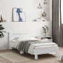 Estructura cama con cabecero madera ingeniería blanco 90x200 cm de , Camas y somieres - Ref: Foro24-838533, Precio: 83,84 €, ...