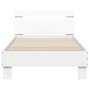 Estructura cama con cabecero madera ingeniería blanco 90x200 cm de , Camas y somieres - Ref: Foro24-838533, Precio: 83,84 €, ...