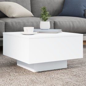 Mesa de centro con luces LED blanco 55x55x31 cm de , Mesas de centro - Ref: Foro24-836574, Precio: 64,99 €, Descuento: %