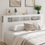 Headboard with LED white engineered wood 200x18.5x103.5 cm by , Headboards and footboards - Ref: Foro24-837365, Price: 113,18...