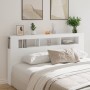 Headboard with LED white engineered wood 200x18.5x103.5 cm by , Headboards and footboards - Ref: Foro24-837365, Price: 113,18...