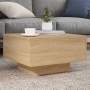 Coffee table with LED lights Sonoma oak 55x55x31 cm by , Coffee table - Ref: Foro24-836576, Price: 56,37 €, Discount: %