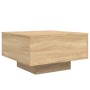 Coffee table with LED lights Sonoma oak 55x55x31 cm by , Coffee table - Ref: Foro24-836576, Price: 56,37 €, Discount: %