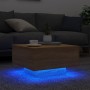 Coffee table with LED lights Sonoma oak 55x55x31 cm by , Coffee table - Ref: Foro24-836576, Price: 56,37 €, Discount: %