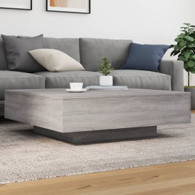 Coffee table with LED lights Sonoma gray 100x100x31 cm by , Coffee table - Ref: Foro24-836607, Price: 109,18 €, Discount: %