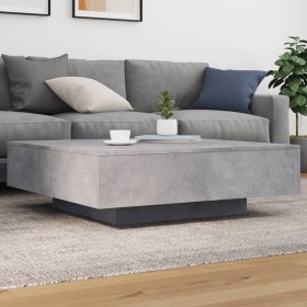 Coffee table with LED lights concrete gray 100x100x31 cm by , Coffee table - Ref: Foro24-836605, Price: 120,32 €, Discount: %