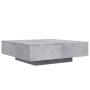 Mesa de centro con luces LED gris hormigón 100x100x31 cm de , Mesas de centro - Ref: Foro24-836605, Precio: 116,46 €, Descuen...