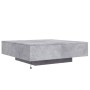 Mesa de centro con luces LED gris hormigón 100x100x31 cm de , Mesas de centro - Ref: Foro24-836605, Precio: 116,46 €, Descuen...