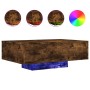 Smoked oak coffee table with LED lights 85x55x31 cm by , Coffee table - Ref: Foro24-836613, Price: 74,80 €, Discount: %