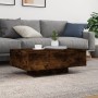 Smoked oak coffee table with LED lights 85x55x31 cm by , Coffee table - Ref: Foro24-836613, Price: 74,80 €, Discount: %