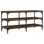 Engineered wood shoe bench smoked oak 100x38.5x49 cm by , Benches for halls and storage - Ref: Foro24-839045, Price: 59,18 €,...