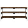 Engineered wood shoe bench smoked oak 100x38.5x49 cm by , Benches for halls and storage - Ref: Foro24-839045, Price: 59,18 €,...