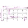 Schuhbank aus Holzwerkstoff, geräucherte Eiche, 100 x 38,5 x 49 cm von , Bänke für Hallen und Lager - Ref: Foro24-839045, Pre...