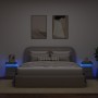 Mesitas de noche con luces LED 2 uds gris hormigón 35x39x55 cm de , Mesitas de noche - Ref: Foro24-836756, Precio: 118,40 €, ...