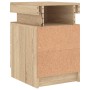 Bedside tables with LED lights 2 pcs Sonoma oak 35x39x55 cm by , Nightstands - Ref: Foro24-836754, Price: 118,99 €, Discount: %