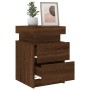 Bedside table with LED lights brown oak 35x39x55 cm by , Nightstands - Ref: Foro24-836761, Price: 65,99 €, Discount: %