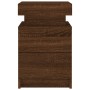 Bedside table with LED lights brown oak 35x39x55 cm by , Nightstands - Ref: Foro24-836761, Price: 65,99 €, Discount: %