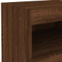 Bedside table with LED lights brown oak 50x40x45 cm by , Nightstands - Ref: Foro24-836775, Price: 52,97 €, Discount: %