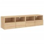 Wall TV cabinets 2 pcs Sonoma oak wood 60x30x30 cm by , TV Furniture - Ref: Foro24-836859, Price: 64,18 €, Discount: %