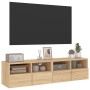 Wall TV cabinets 2 pcs Sonoma oak wood 60x30x30 cm by , TV Furniture - Ref: Foro24-836859, Price: 64,18 €, Discount: %