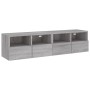 TV wall furniture 2 pcs gray Sonoma wood 60x30x30 cm by , TV Furniture - Ref: Foro24-836865, Price: 70,65 €, Discount: %