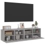 TV wall furniture 2 pcs gray Sonoma wood 60x30x30 cm by , TV Furniture - Ref: Foro24-836865, Price: 70,65 €, Discount: %