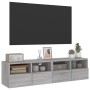 TV wall furniture 2 pcs gray Sonoma wood 60x30x30 cm by , TV Furniture - Ref: Foro24-836865, Price: 70,65 €, Discount: %