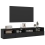 TV wall furniture 2 pcs engineered wood black 80x30x30 cm by , TV Furniture - Ref: Foro24-836871, Price: 96,49 €, Discount: %