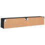 Muebles de pared TV 2 uds madera ingeniería negro 80x30x30 cm de , Muebles TV - Ref: Foro24-836871, Precio: 96,49 €, Descuent...