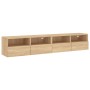 Muebles de pared para TV 2 uds madera roble Sonoma 80x30x30 cm de , Muebles TV - Ref: Foro24-836873, Precio: 77,86 €, Descuen...