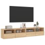 Muebles de pared para TV 2 uds madera roble Sonoma 80x30x30 cm de , Muebles TV - Ref: Foro24-836873, Precio: 77,86 €, Descuen...